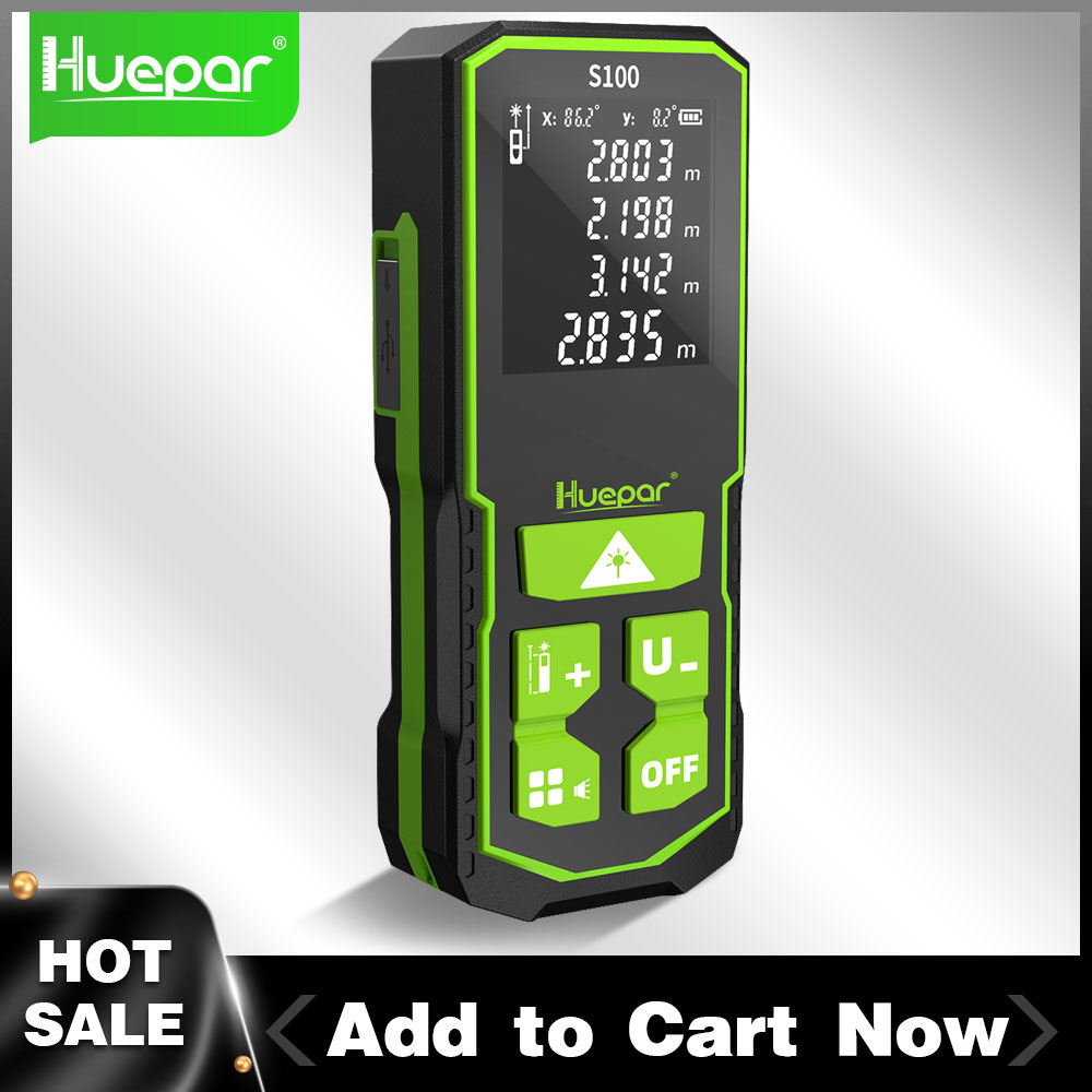 Industrial Laser Tape Measure - Huepar Telemetro digitale a distanza laser