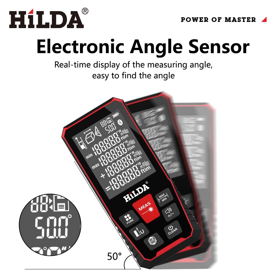 HILDA distanza Laser 50M/100M/ - Industrial Laser Tape Measure recensione e prezzo