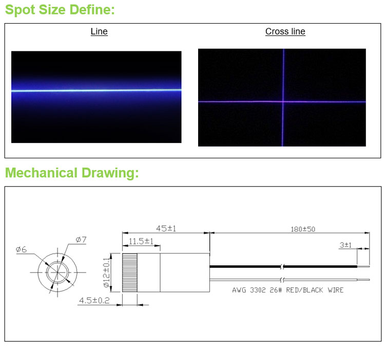D12x45mm Focalizzabile 405nm 1 - Industrial Blue Laser recensione e prezzo